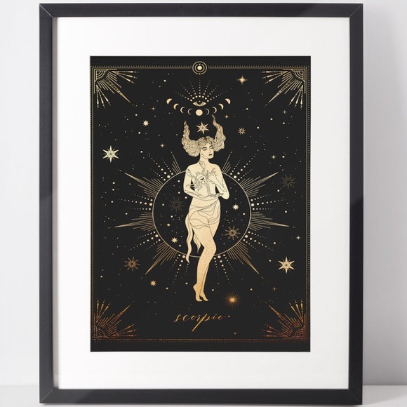 Other - Scorpio Wall Art Celestial Zodiac Print Poster Unframed